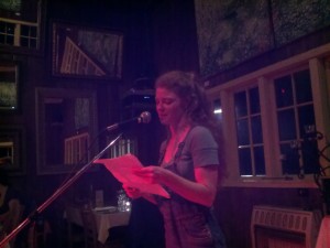 Jennifer Brennock on the open mic
