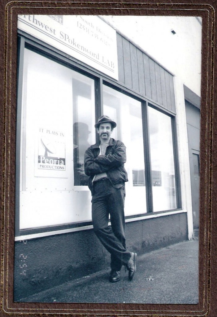 Paul E Nelson in front of SPLAB, 14 S Division, Auburn, WA, 2000