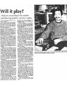 Will it Play- image of news article about Paul Nelson and Radio