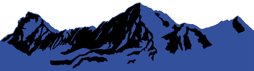 Cascadian Mountain Range flat illustration by Roberta Hoffman