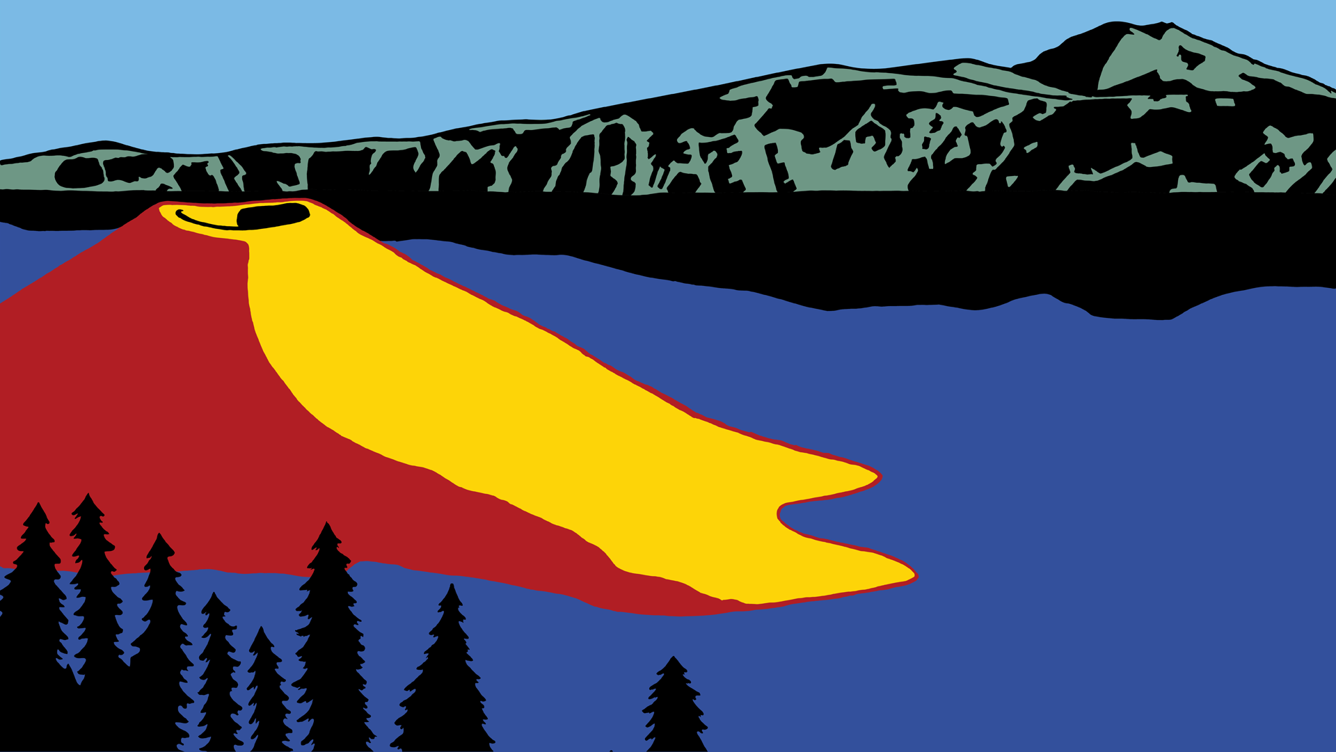 Crater Lake Illustration by Roberta Hoffman Crater Lake Illustration by Roberta Hoffman