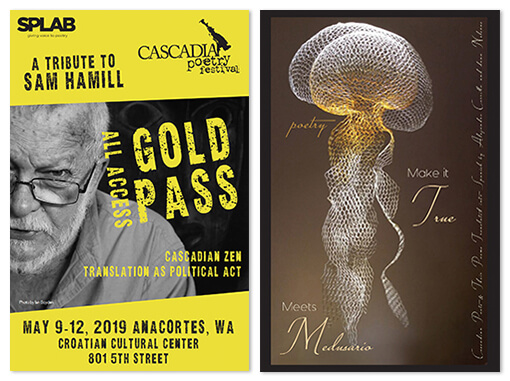 2019 Cascadia Poetry Festival Gold Pass both sides