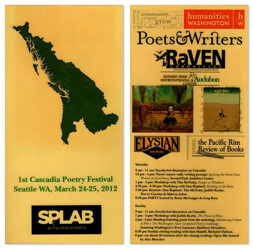 2012 Cascadia Poetry Festival Gold Pass front and back