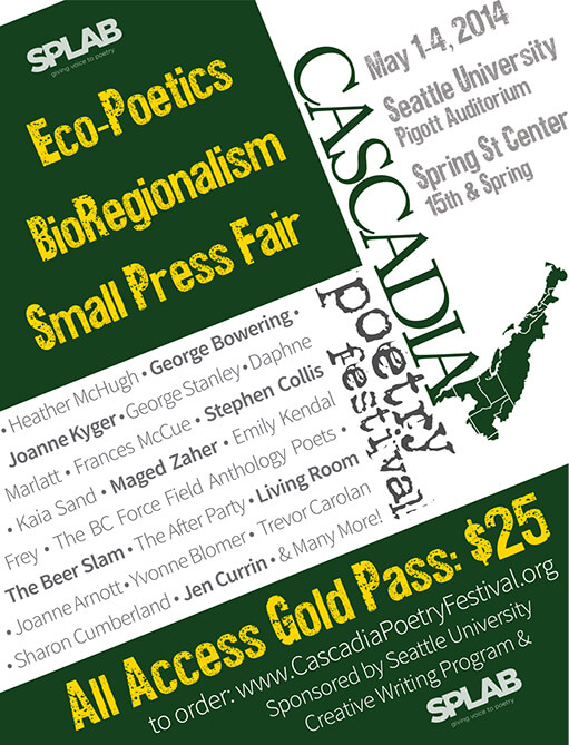 2014 Cascadia Poetry Festival Postcard