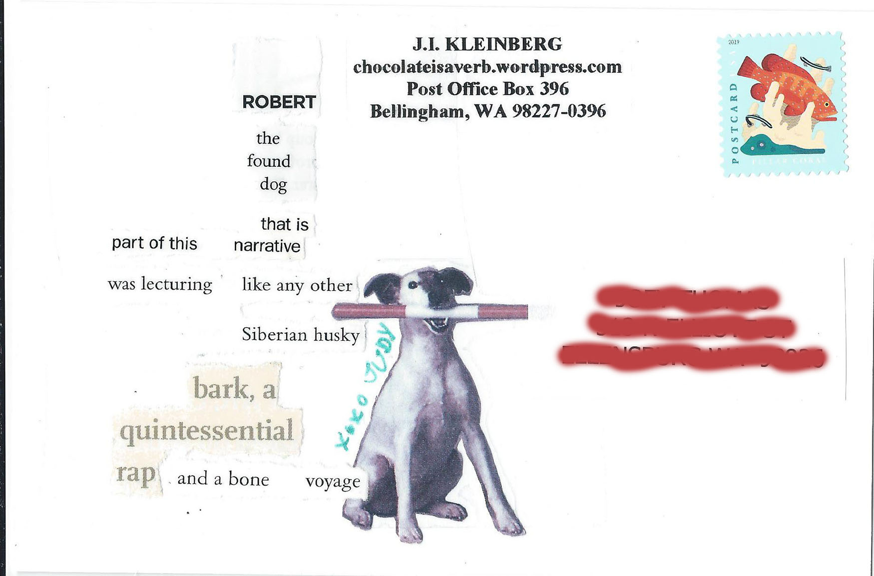 Robert the found dog card by jik