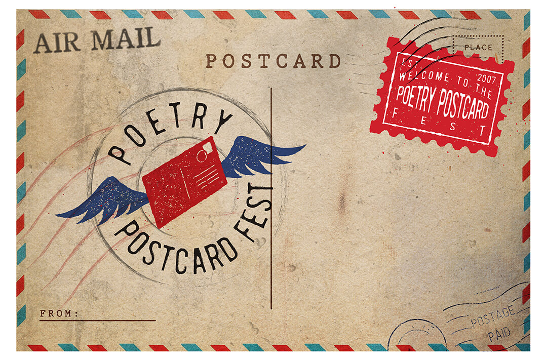Poetry Postcard Fest postcard banner