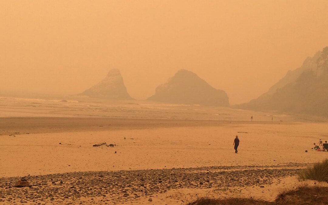 Riding the FireWind Raining Ash at the Oregon Coast Photos