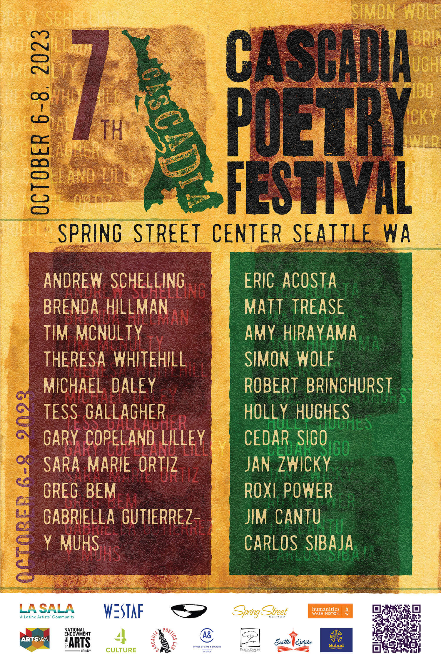 Cascadia Poetry Festival 7 Poster